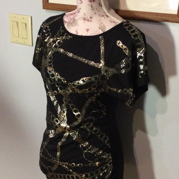 B-Wear Black & Gold Top - Picture 3 of 5